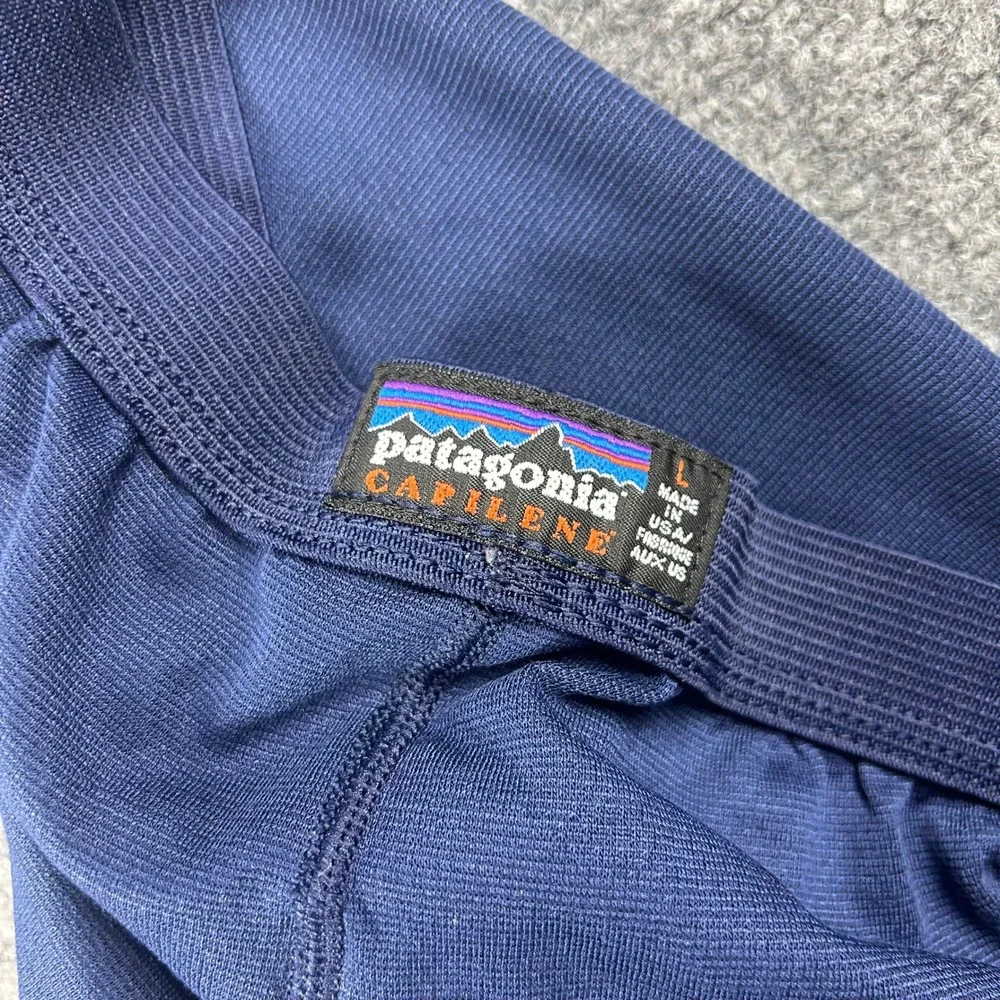 Patagonia Capilene Pants Mens L Navy Blue Base Layer Leggings Made‎ USA Thermal